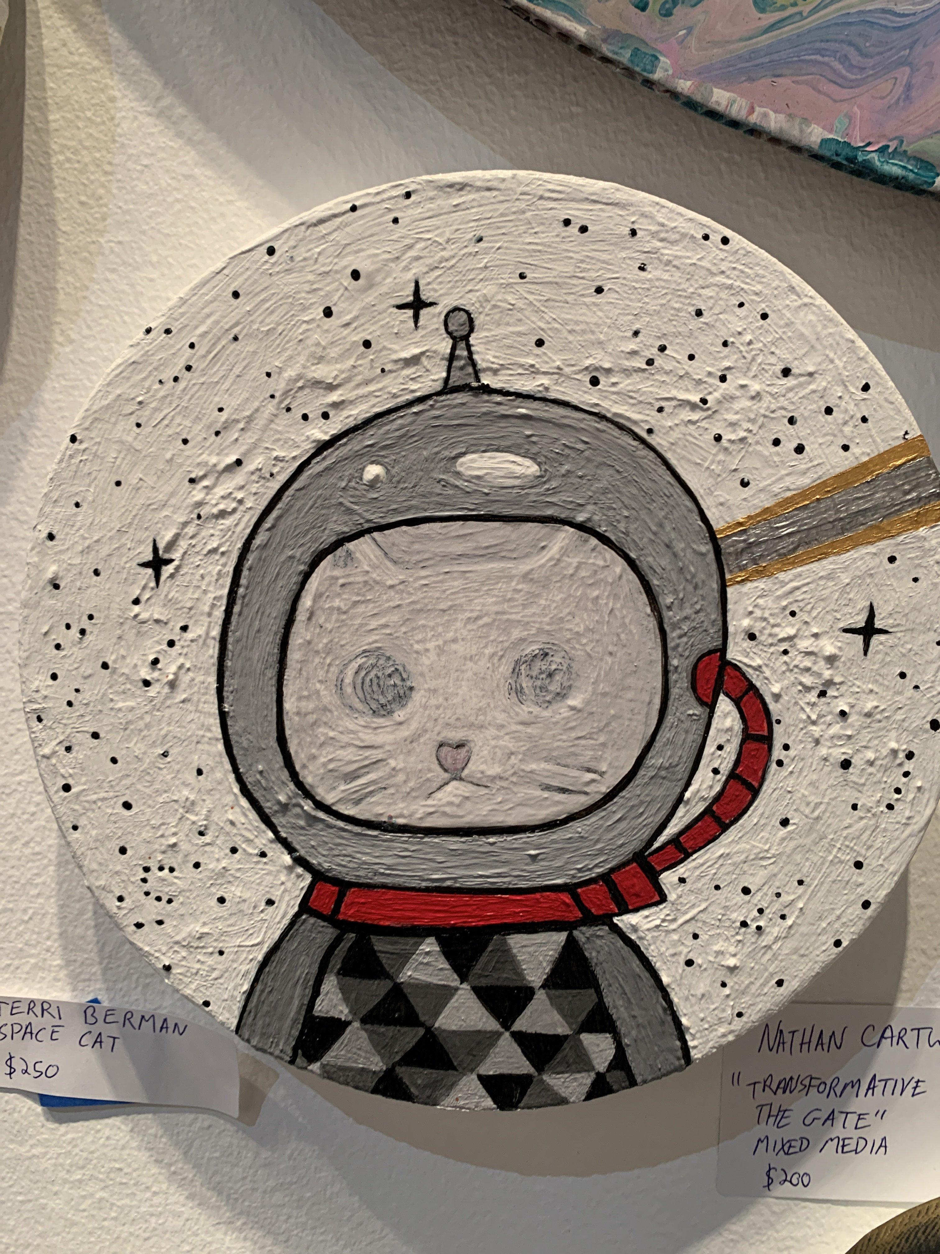 Chat de l'espace 3000 - Painting de Terri Berman