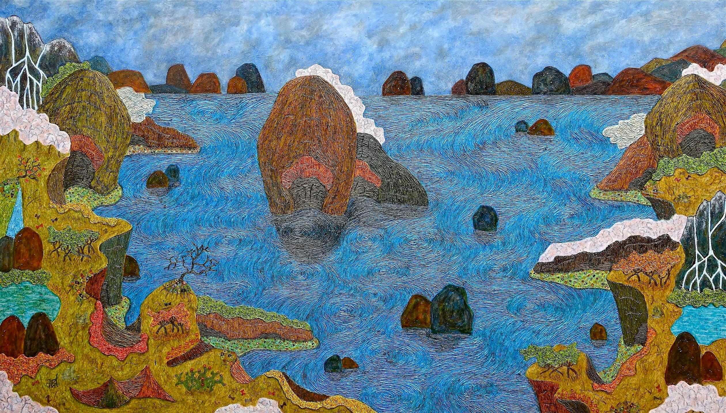 Hung Viet Nguyen Landscape Painting – Heilige Landschaft III #1