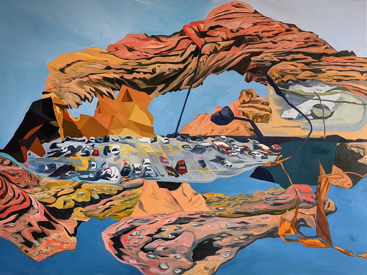 Matt Shane Landscape Painting – Arch mit abgeschrägtem Bogen