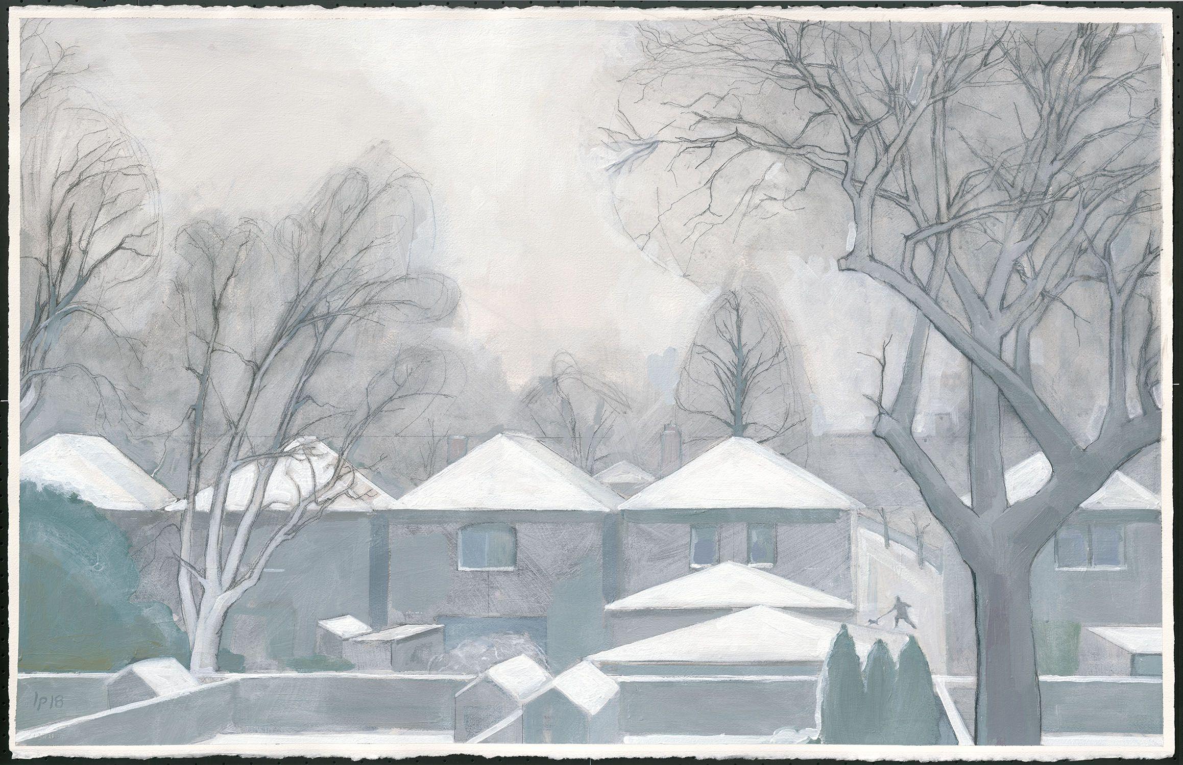 Lance Paull Abstract Drawing - Toronto Winter