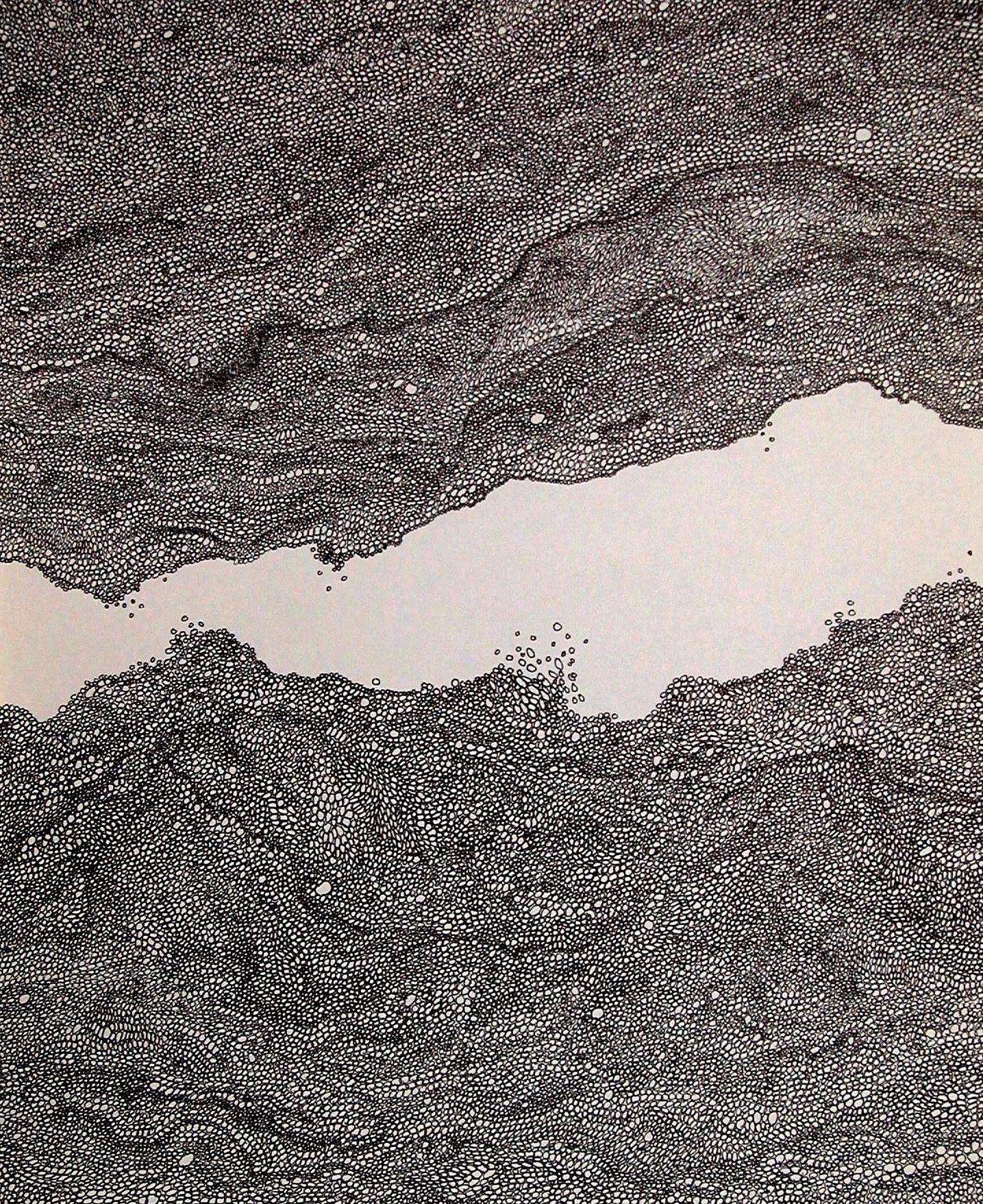 Luftansicht von Felsen – Print von Betzi Stein