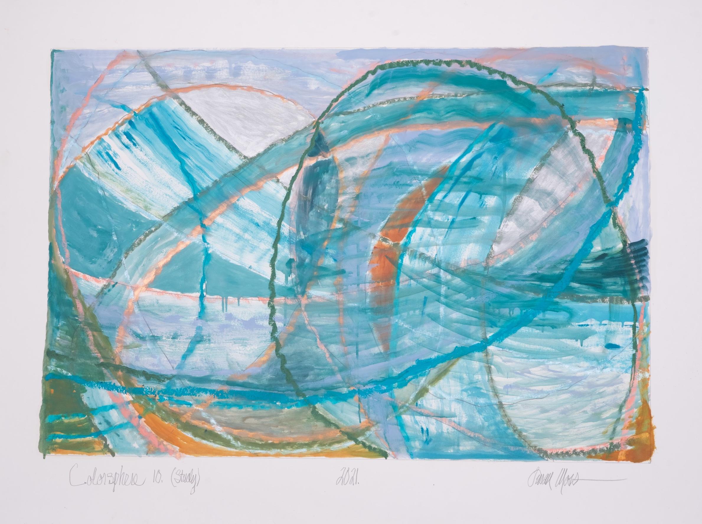 Susan Moss Abstract Drawing - Colorsphere 10 (Study)