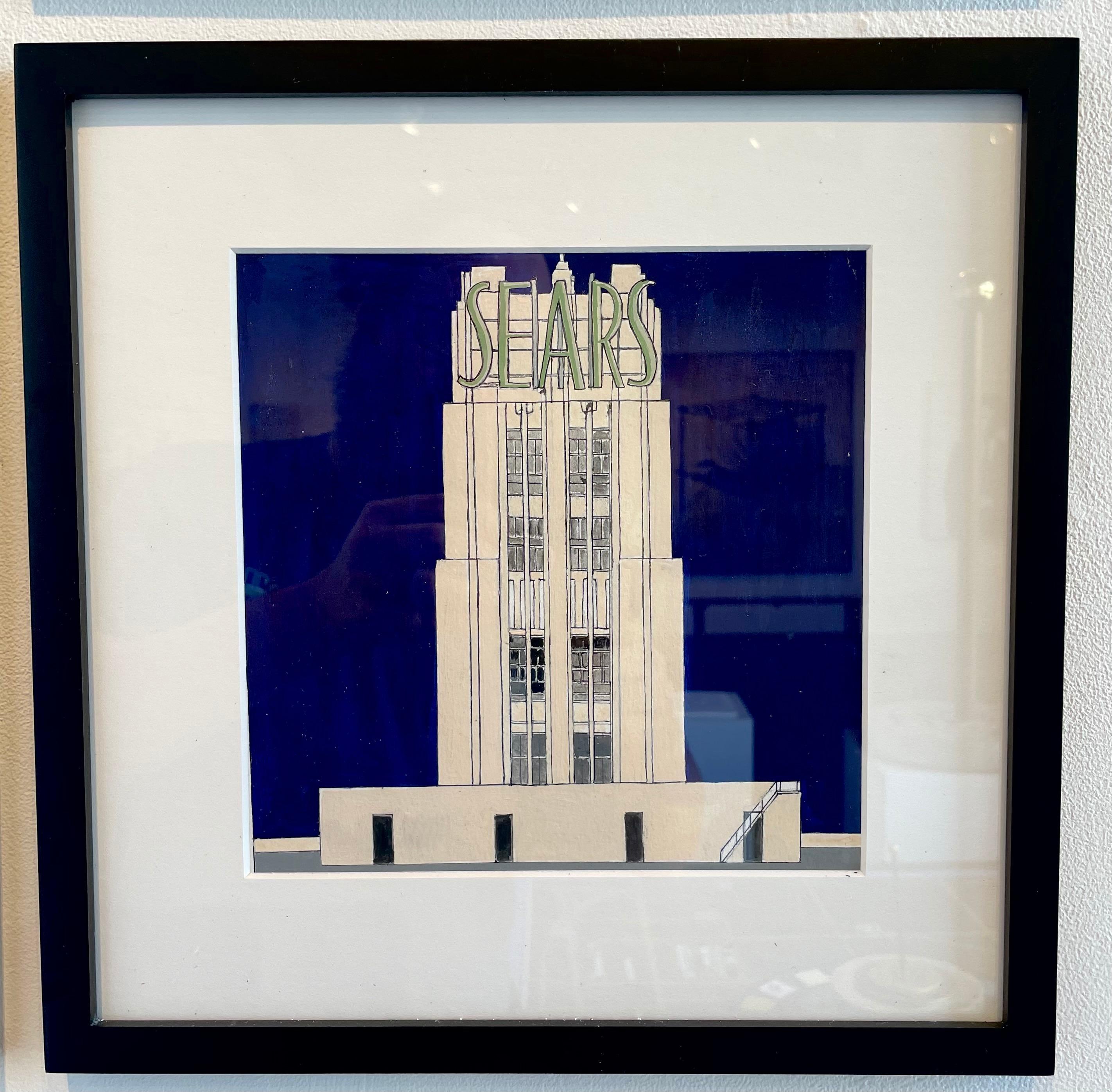Mike Saijo Figurative Art – Sears Tower
