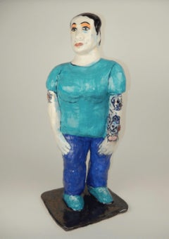 Woman with Turquoise Shirt, 2015