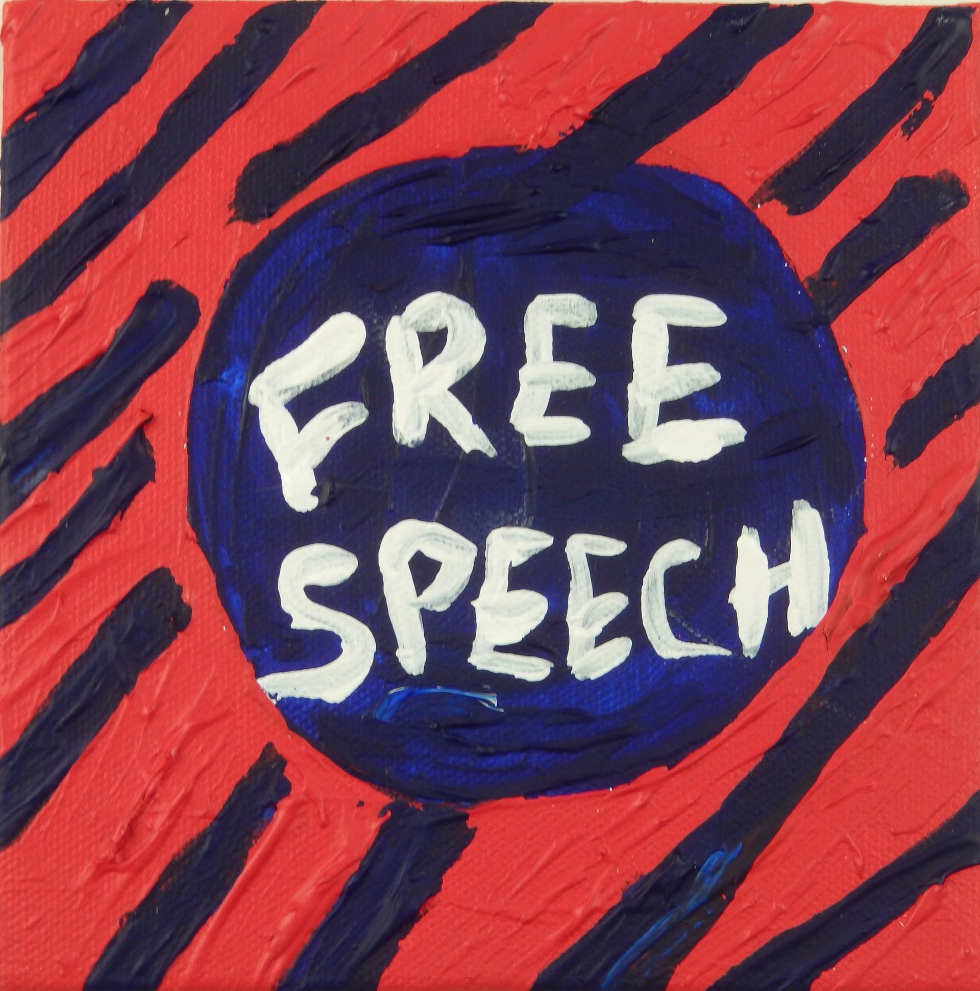 Linda Smith Figurative Painting - Free Speech, 2017