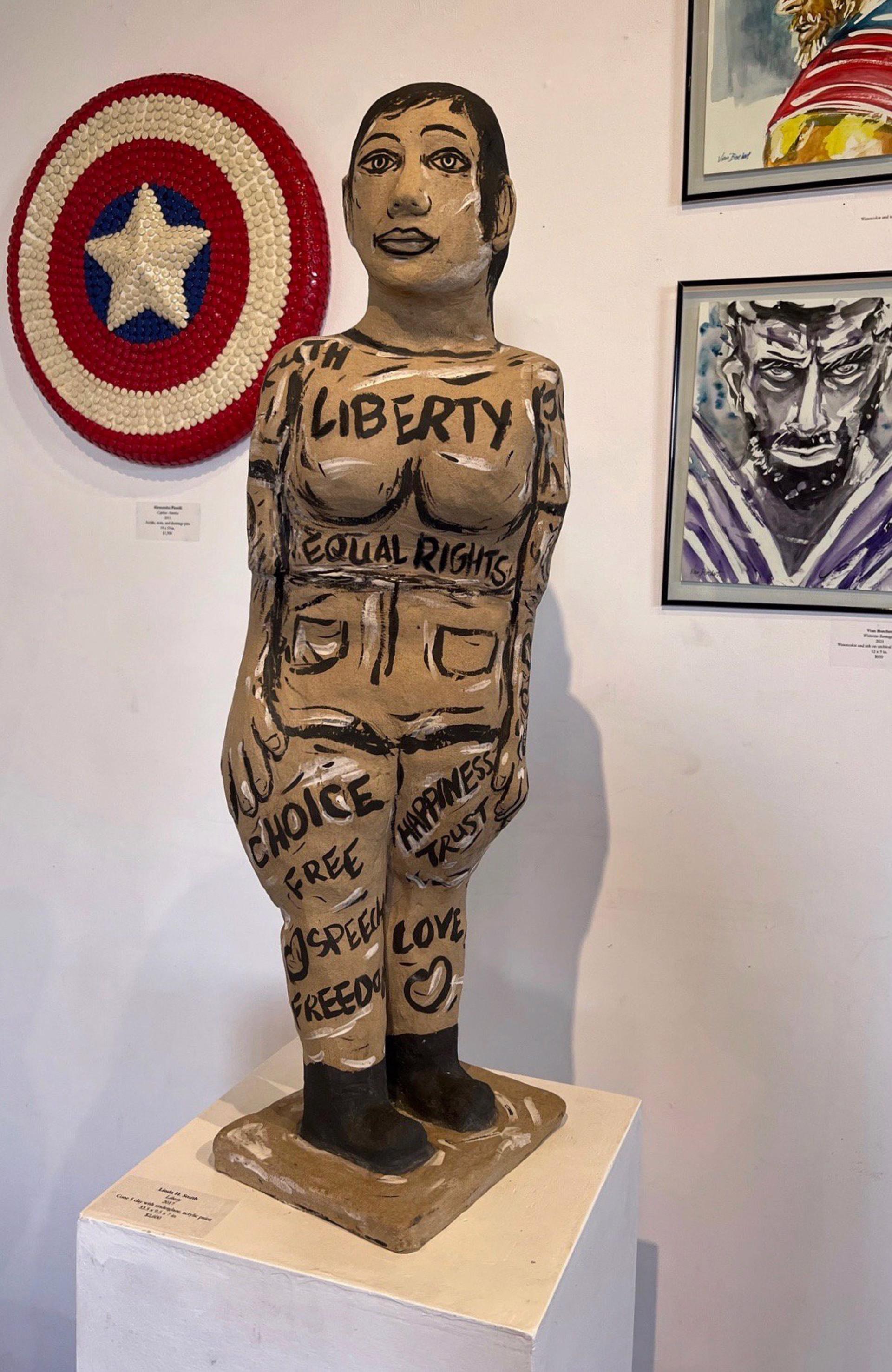 Linda Smith Figurative Sculpture - Liberty, 2017