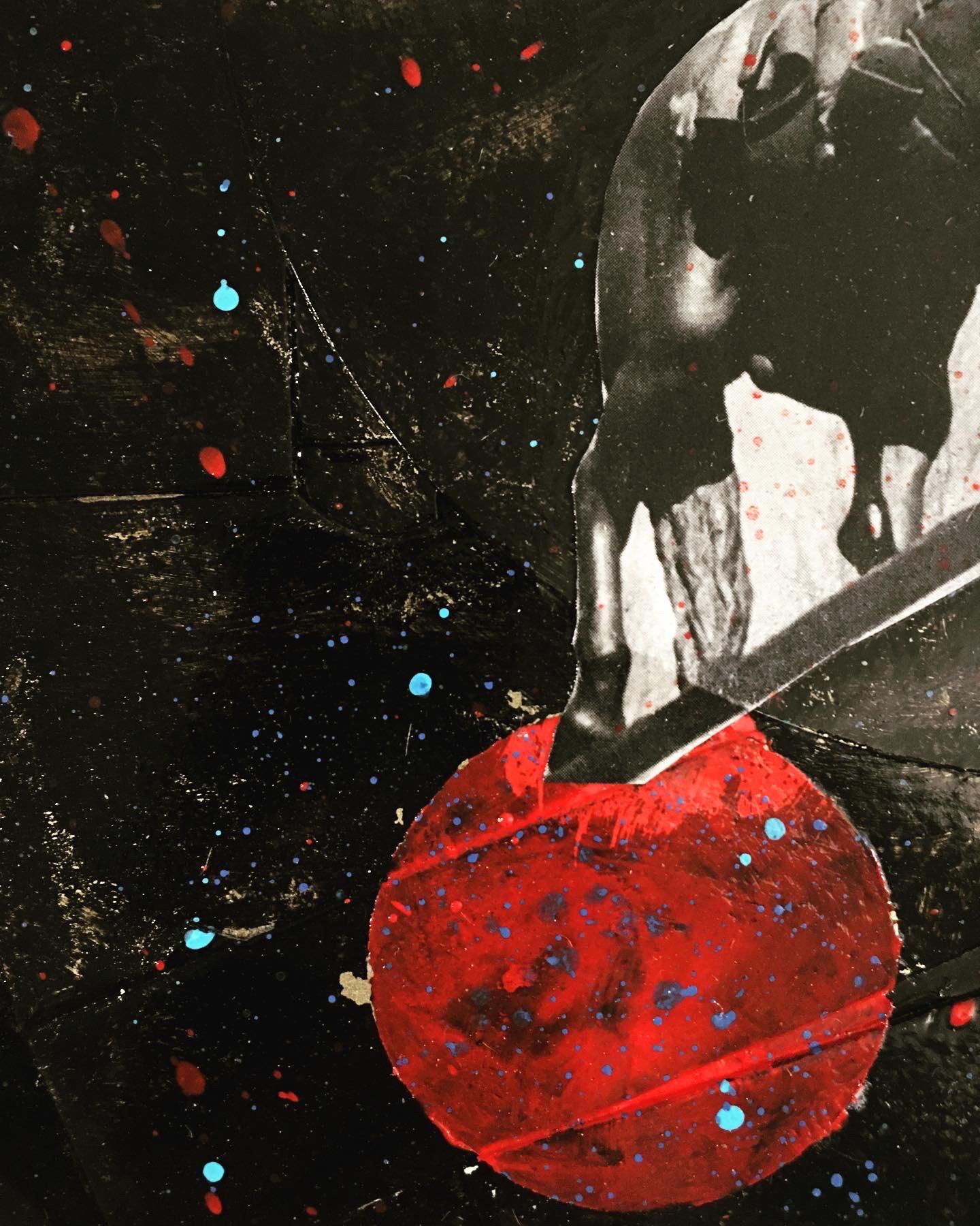 Cardboard, acrylic, collage