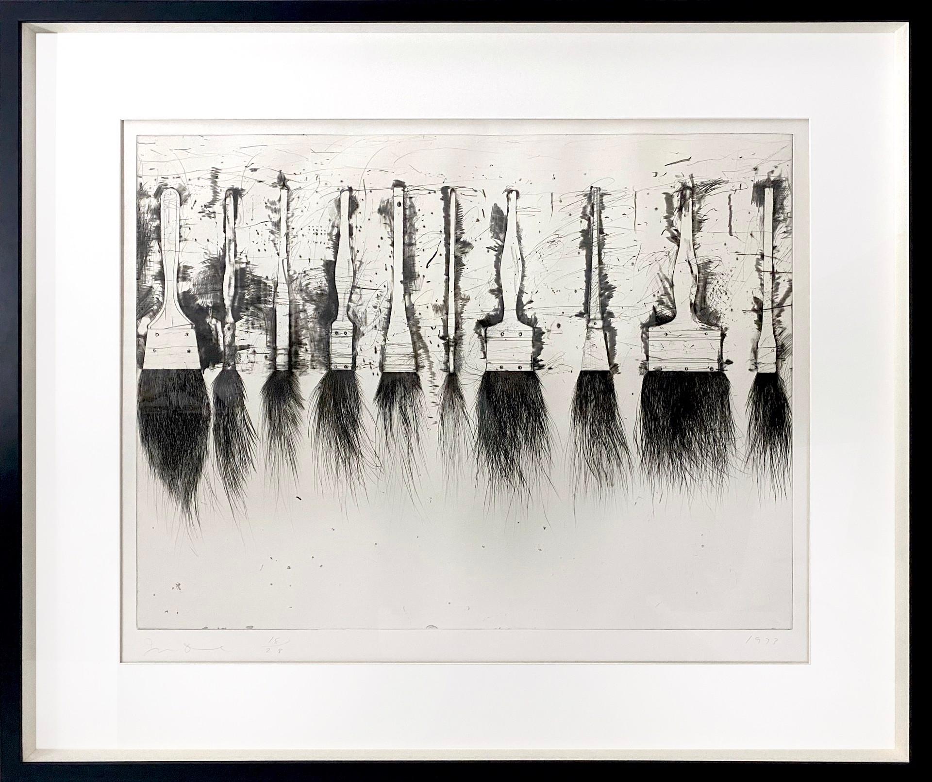 Five Paintbrushes (3rd State), 1973 - Art by Jim Dine
