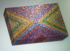 Jack Reilly, Primary Unit with Double Diagonals, Acrylic on Shapped Canvas, 2012