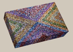 Jack Reilly, Primary Unit with Double Diagonals, Acrylic on Shapped Canvas, 2012