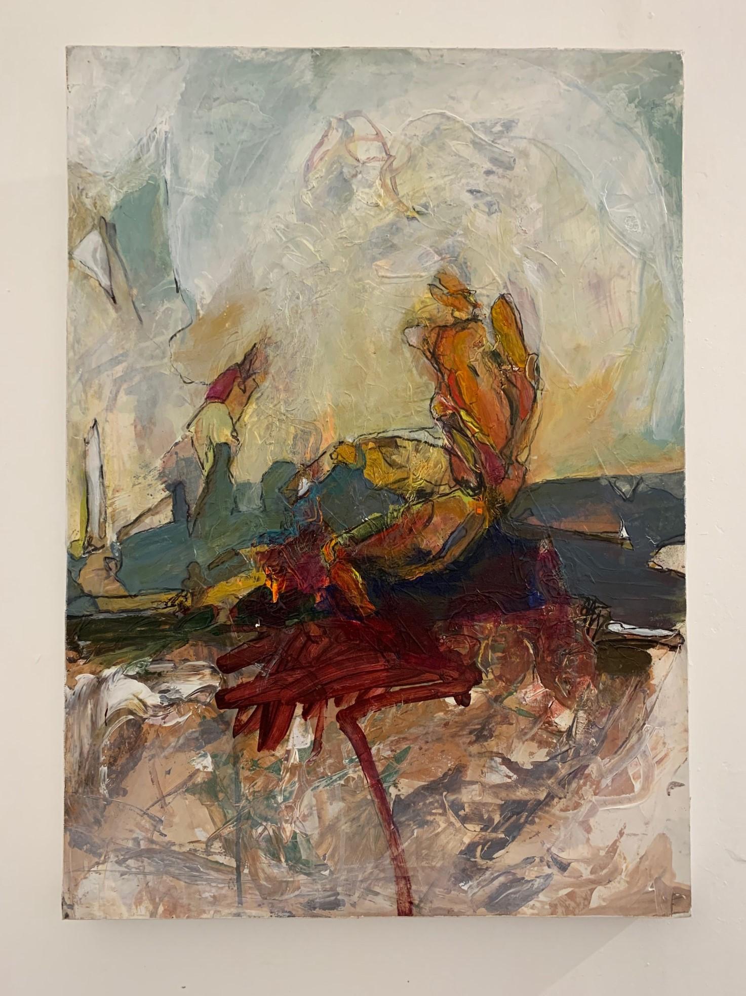 Harry Gundersen Abstract Painting - Caldera's Edge, 2018