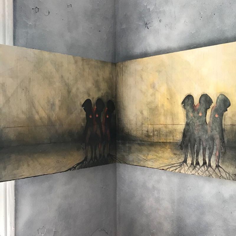 pages from the book of light - Painting by Cynthia Ruse