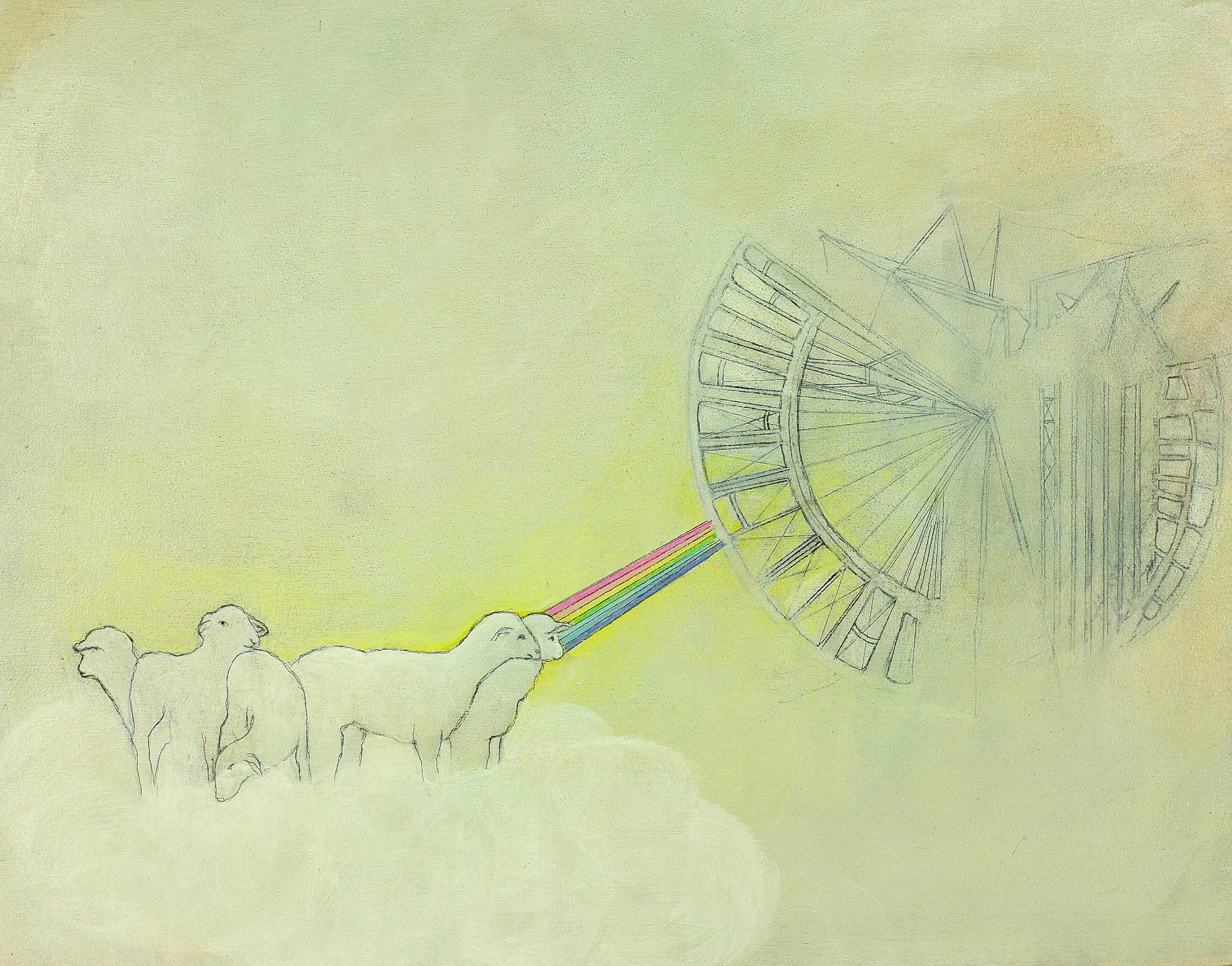 Sun Machine – Painting von Kirsten Rae Simonsen
