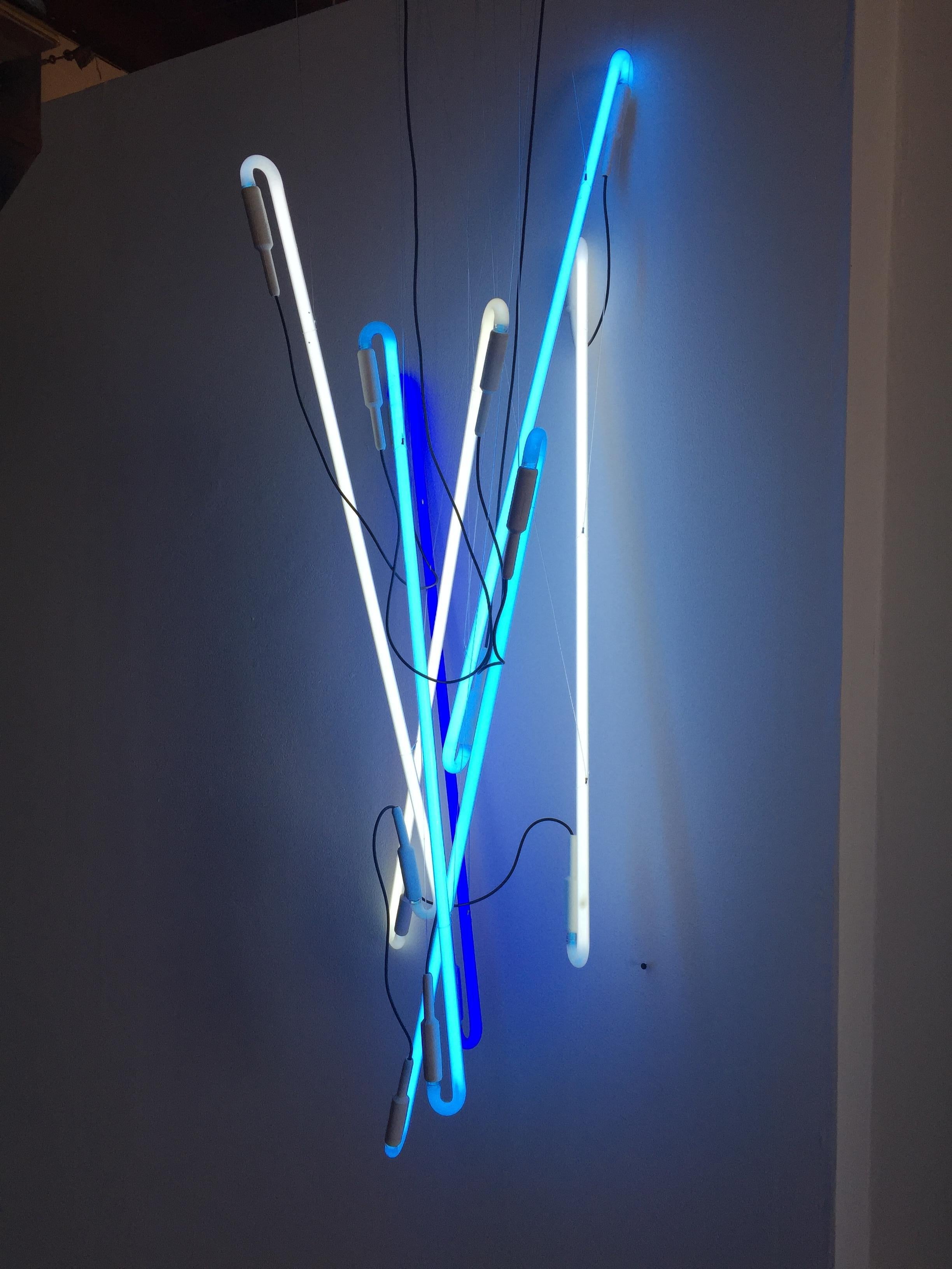 Philip Vaughan Abstract Sculpture - Blue Drop