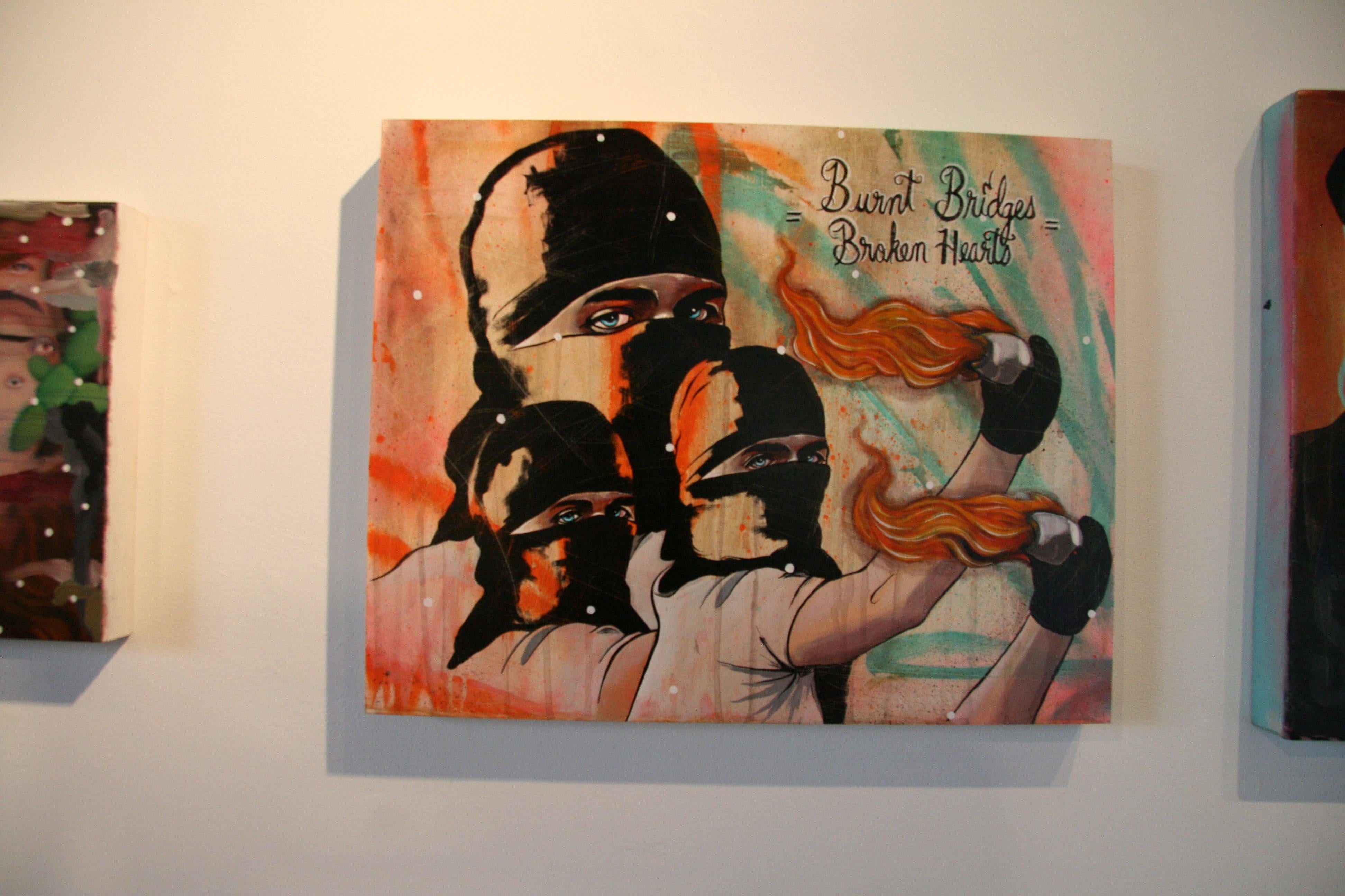Burnt Bridges Broken Hearts - Painting by Mike Maxwell