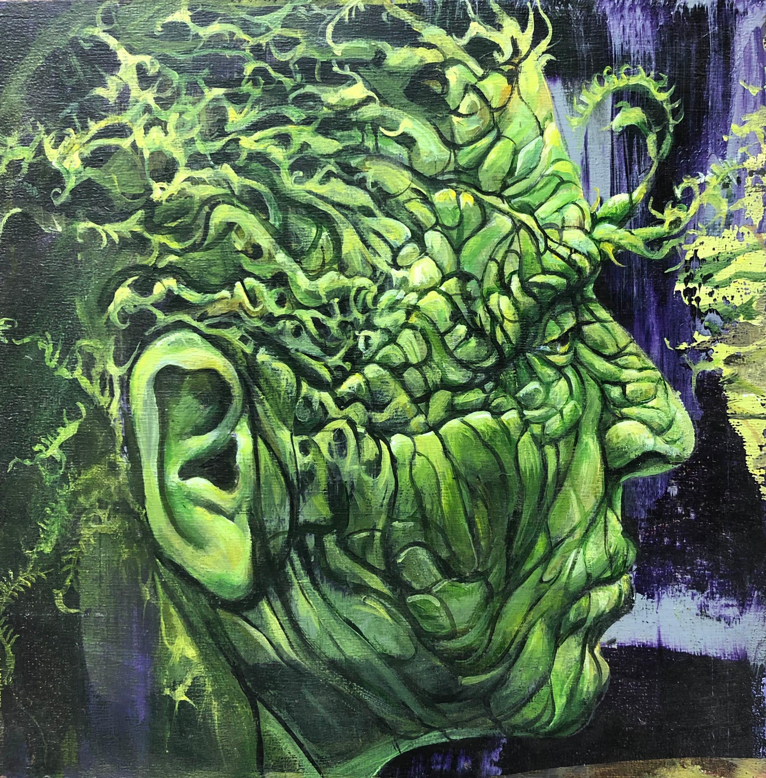 Green Man - Painting by Pamela Mower-Conner