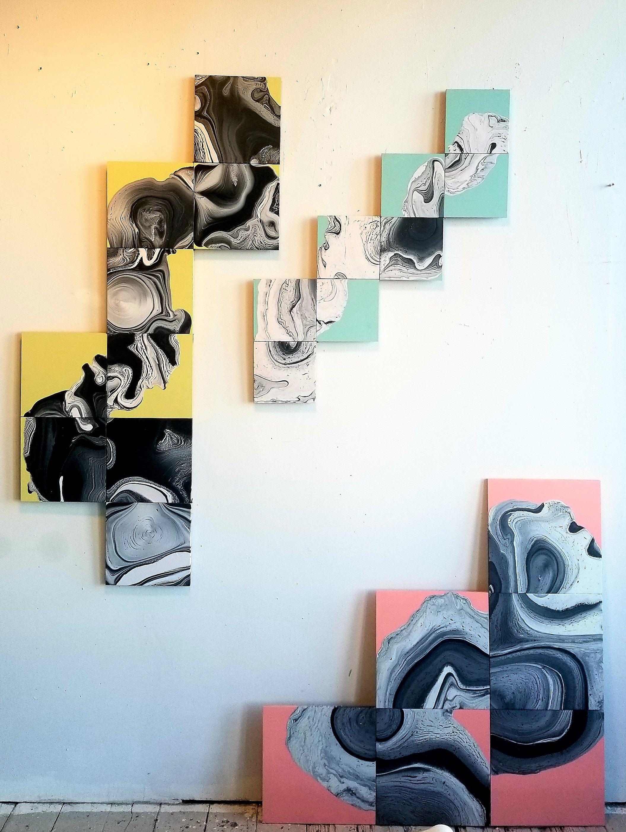 Tetris-Tetris – Painting von Ola Aksan