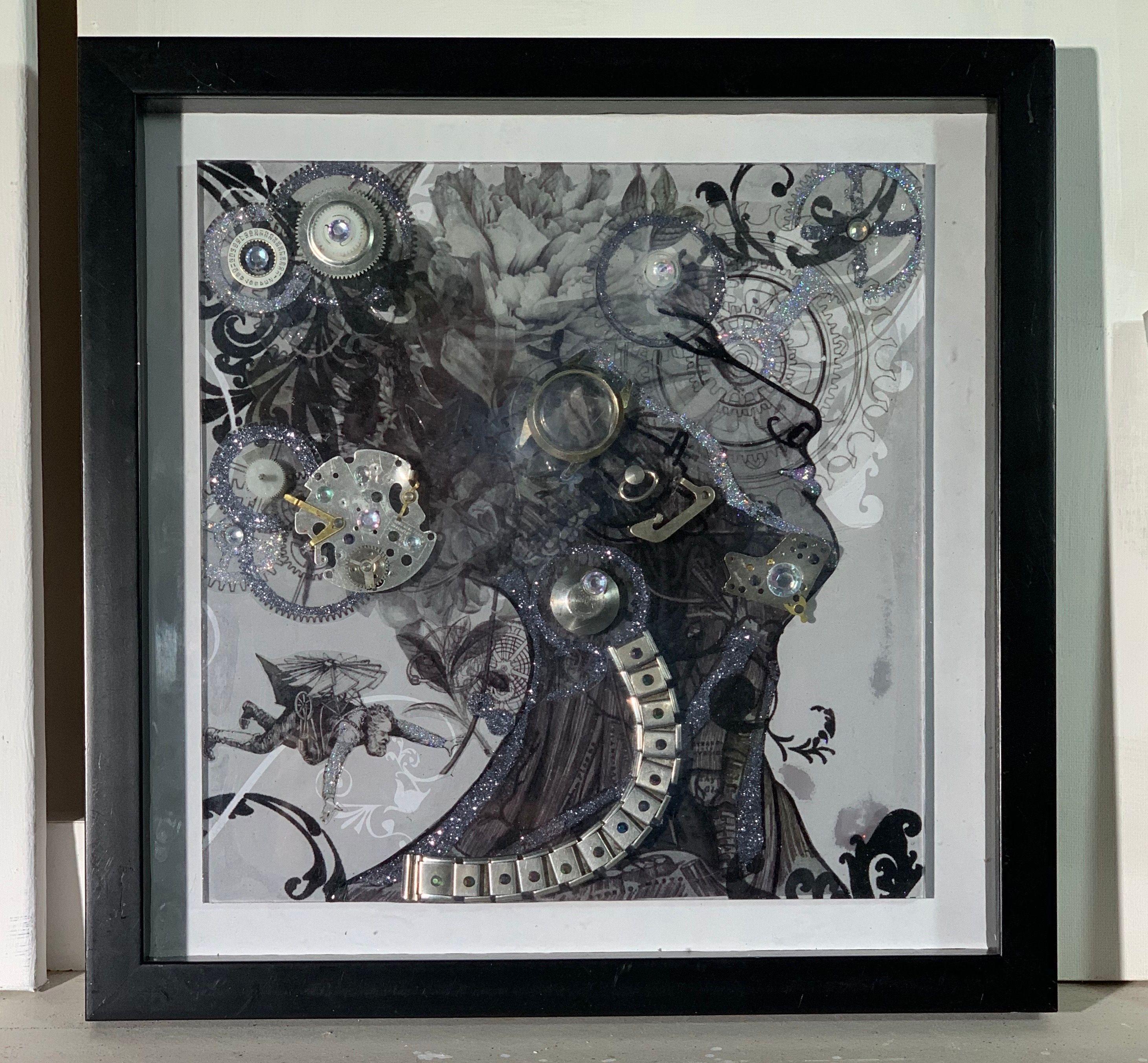 Lady Grey - Mixed Media Art by Rebecca Hammett