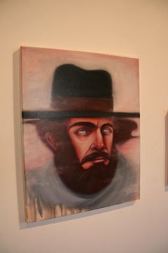 Pale eyed stranger observing the battle from a snowy ridge above