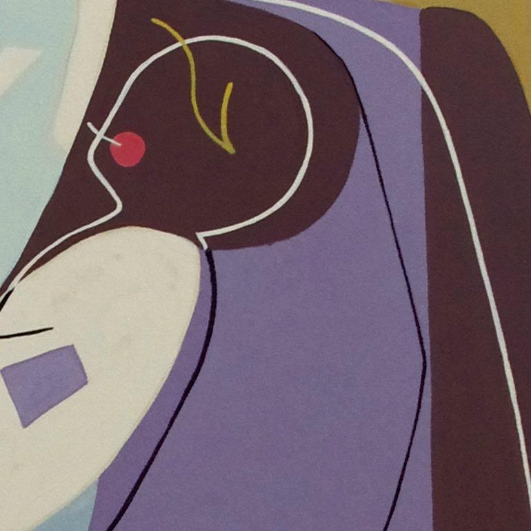 Circle of Life, Bernard Simunovic, Abstract Geometric, Figurative, Woman, Blue 2