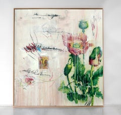 Alcuna, Stefan Heyer, Original Abstract Expressionism Painting, Square Collage