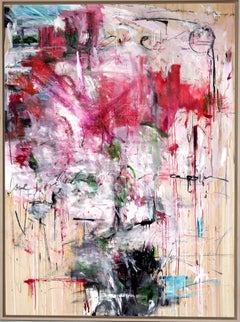 Try Love, Stefan Heyer, Original Abstract Expressionist, Painting, Mixed-media