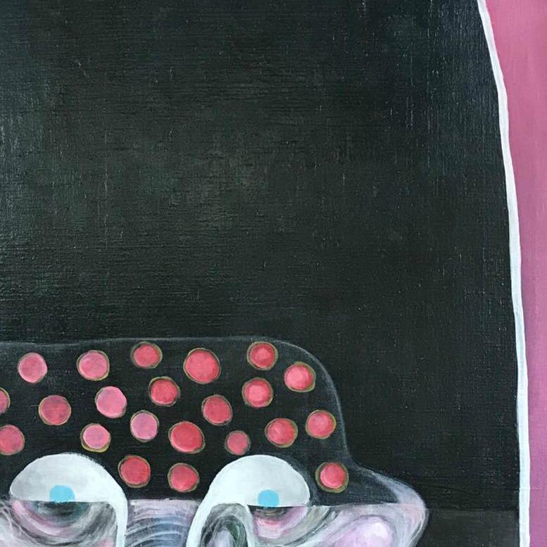 Luminous 30, Sergey Morshch, Abstract Oil Painting, Pink Surrealist Portrait 3
