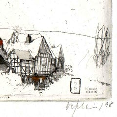 London, Alexander Befelein, Contemporary Limited Edition Print, Etching, Yellow