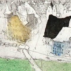 Luzern, Alexander Befelein, Modern Limited Edition Print, Etching, Green