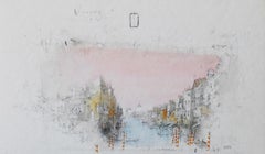 Venice, Canal St Anna, Alexander Befelein, Contemporary Watercolor Painting