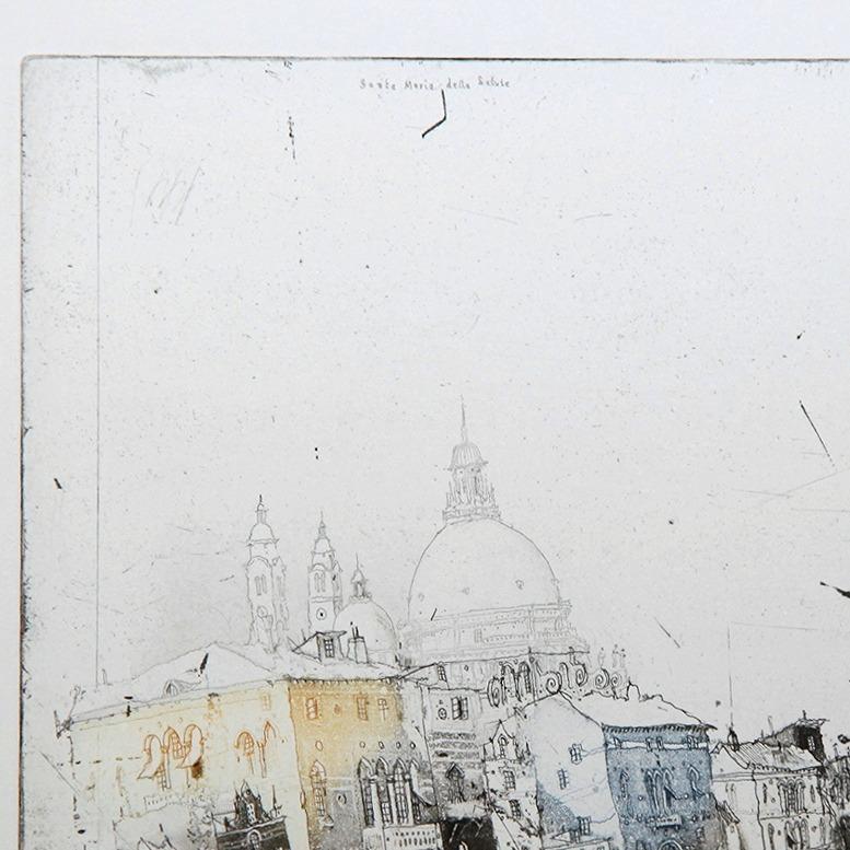 Venezia, Alexander Befelein, Contemporary Limited Edition Print, Etching, Yellow For Sale 3