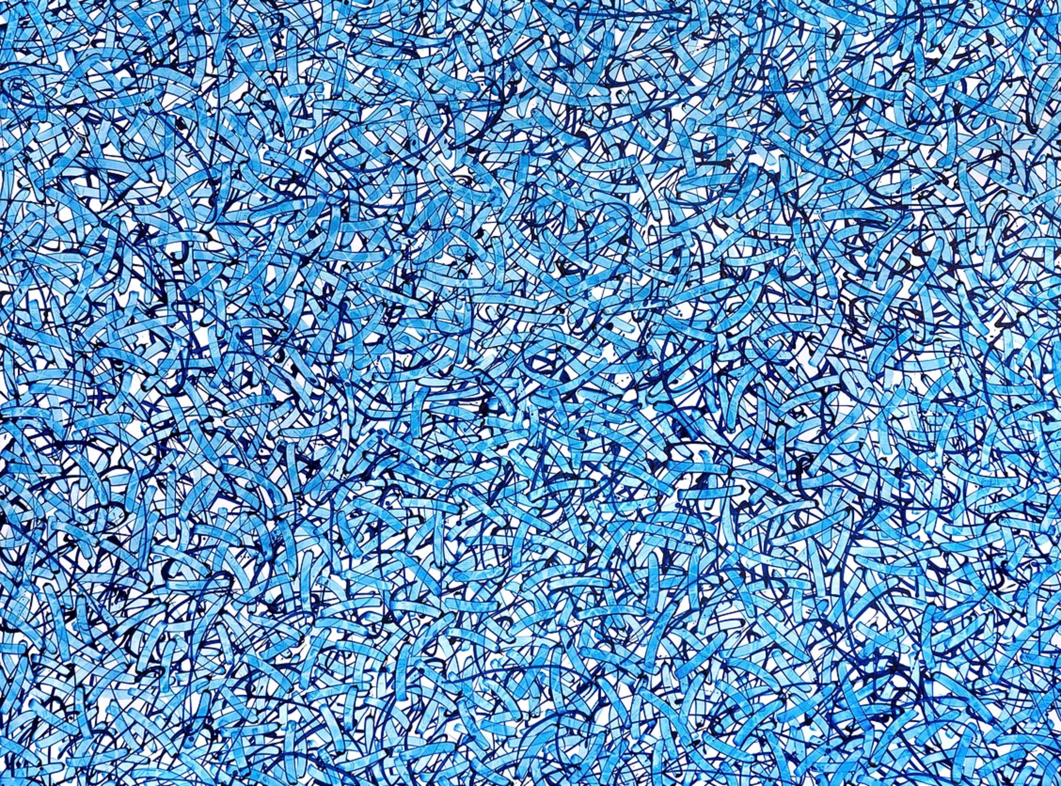 Seungyoon Choi Landscape Painting - Beginning of the stop 16, Contemporary Abstract Art Oil Painting Canvas Blue