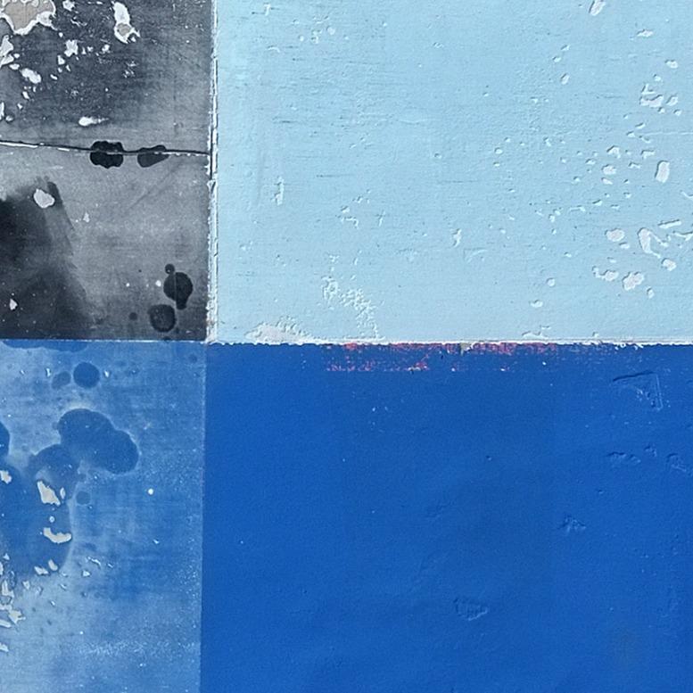 modern art blue square