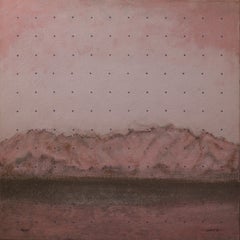 Purple Rain, Contemporary Abstract Painting Minimalist Pink Monochrome Art