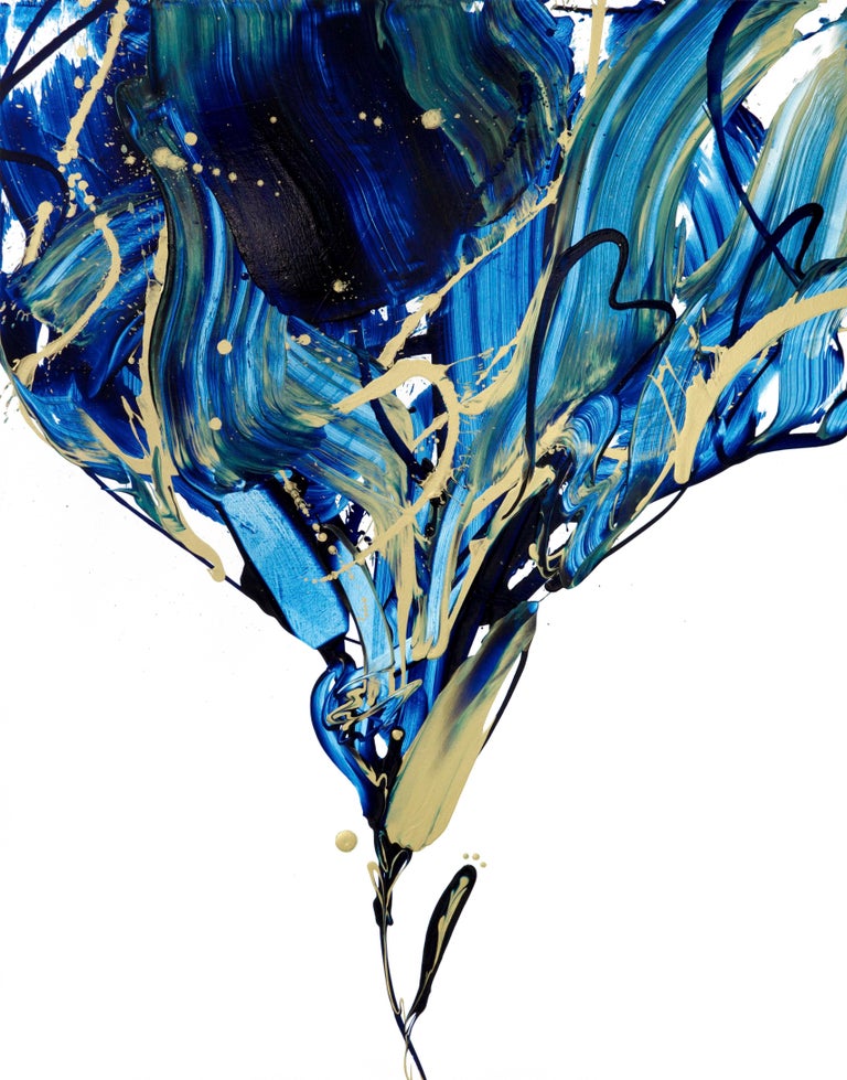 Beginning Of The Stop 16 S Choi Abstract Expressionism Blue Oil Painting