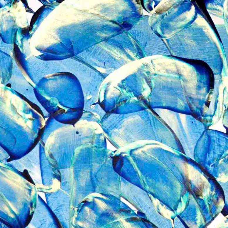 Cross-section of the luxury 1, Abstract Expressionist Oil Painting Canvas Blue For Sale 1