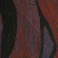 Summer, Woman Nude Erotic Art Naked Female Expressionist Painting Purple Orange