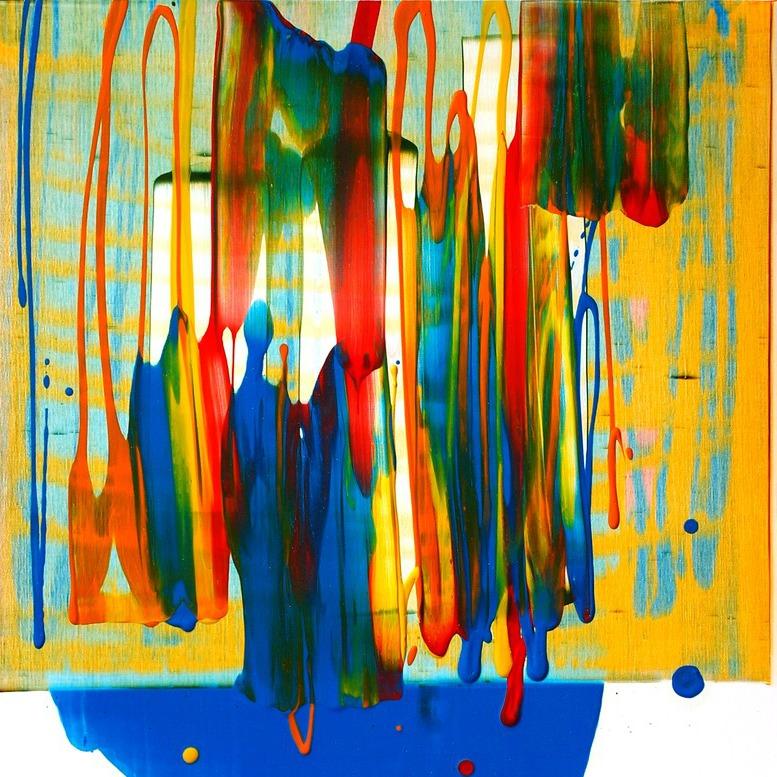 Beginning of the stop 8 by Seungyoon Choi - vibrant gestural abstraction oil painting. Layers of oil paint, creative color palette, and expressive brush movements stand out and make this work a statement piece for any decor.

Contemporary artwork