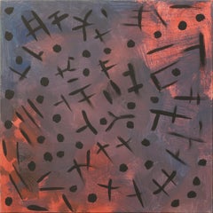 Psycho, Contemporary Abstract Art Acrylic Painting Canvas Pink Expressionist