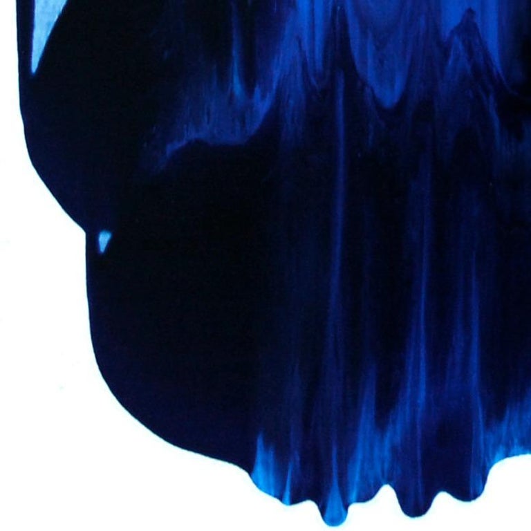 Cross Section Of The Moment 24 S Choi Blue Abstract Oil Painting Asian Art
