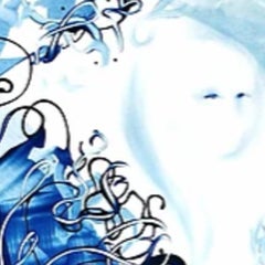 Boy in Woods, Contemporary Abstract Art Oil Painting Canvas Blue Expressionist