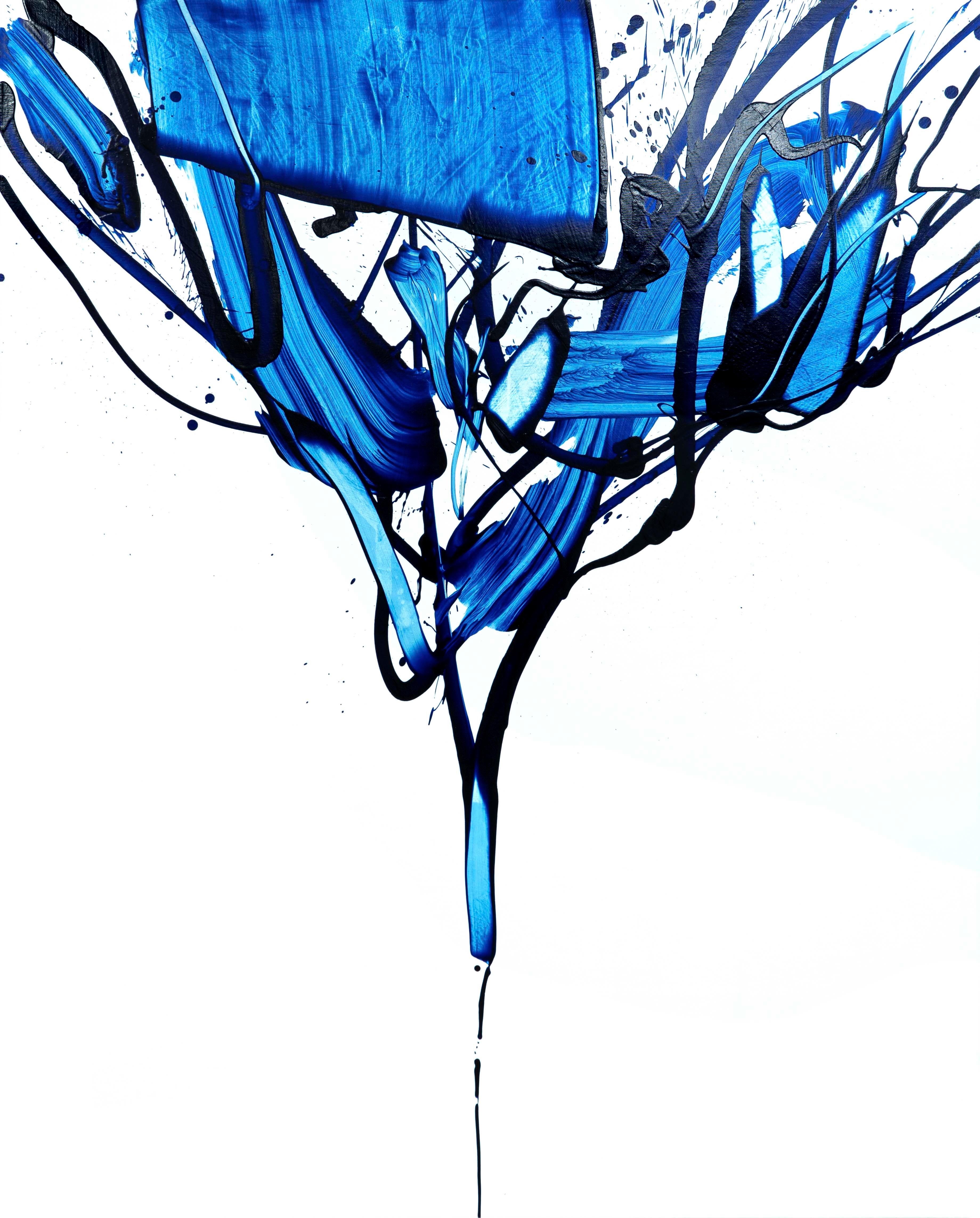 Seungyoon Choi Abstract Painting - Beginning of the stop 2, Contemporary Abstract Art Oil Painting Canvas Blue