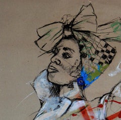 Women's Identity I, Mwamba Chikwemba, Female Portrait, Black Woman, African Art