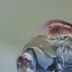 Phoenix, Contemporary Abstract Art Oil Painting Canvas Blue Portrait Sculpture