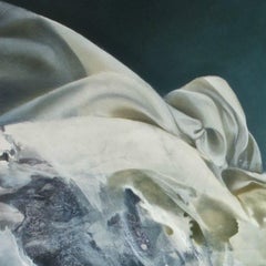 Venus, Contemporary Abstract Oil Painting Canvas Blue Landscape Sea Nature White