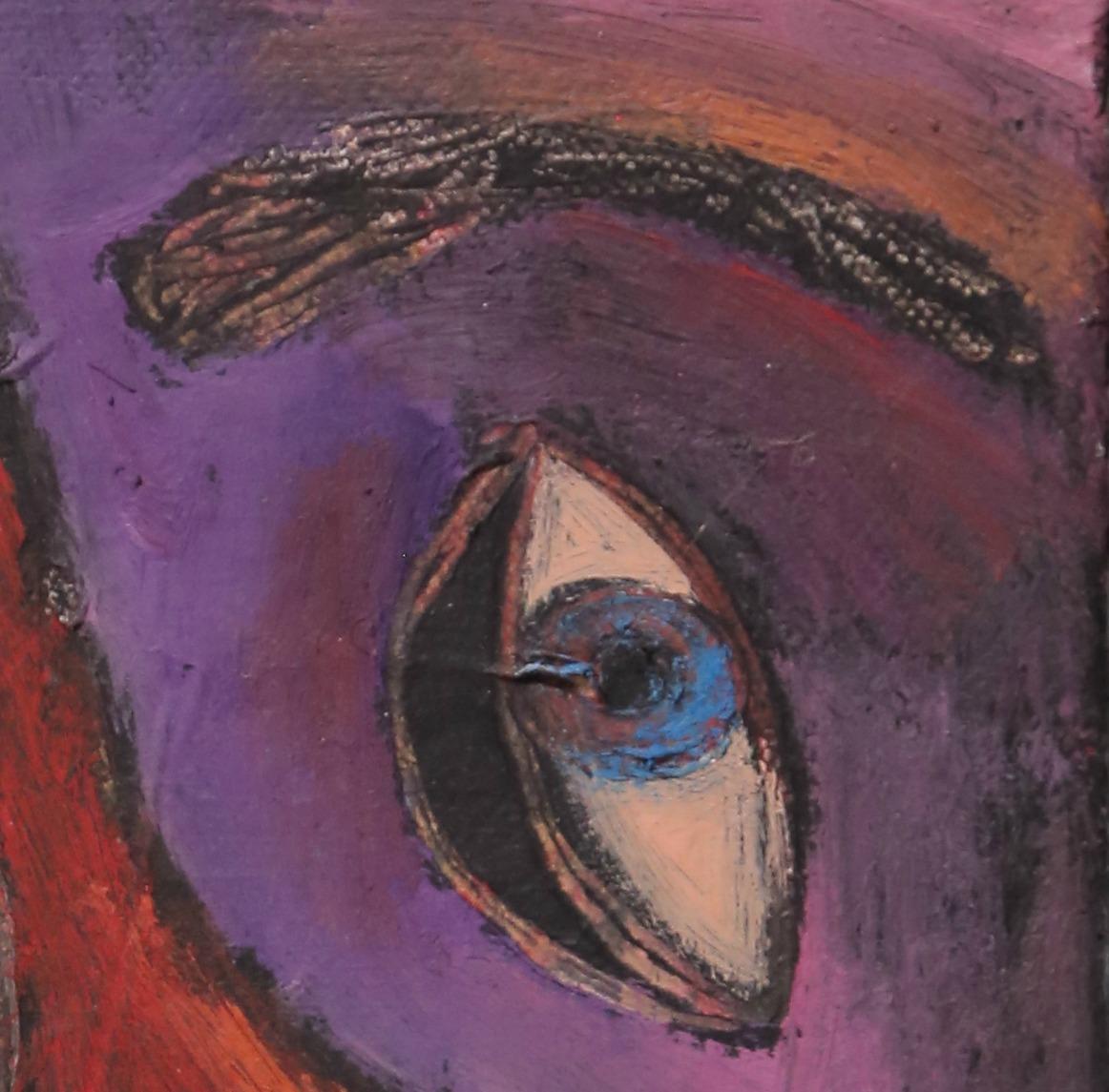 'Self-portrait' by Szilard Szilagyi - modern abstract portrait,  surrealist oil painting. This artwork will be shipped to your address from the artist's studio in Hungary. It will be delivered in a crate, ready to be placed on a wall. You will also