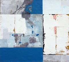 Chrome Blue, Antoine Puisais, Contemporary Abstract Mixed Media, Pattern Collage