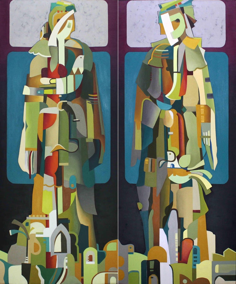 Janet Hagopian Oriental Wedding Contemporary Abstract Oil