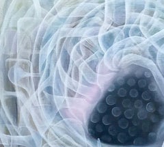 Luminous 524, Contemporary Abstract Oil Painting Canvas Blue Purple Landscape