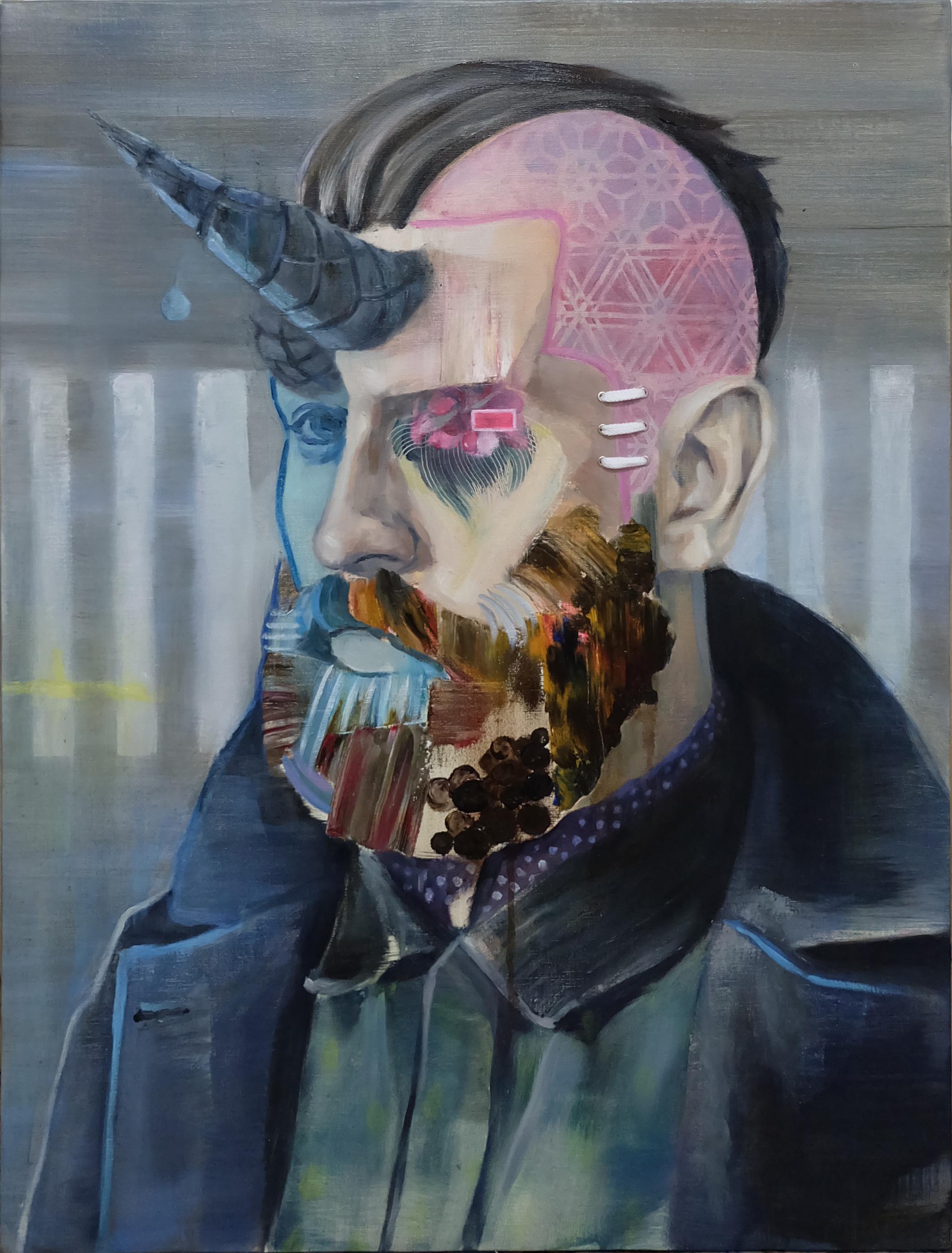 Akihiko Sugiura Abstract Painting - Beard II